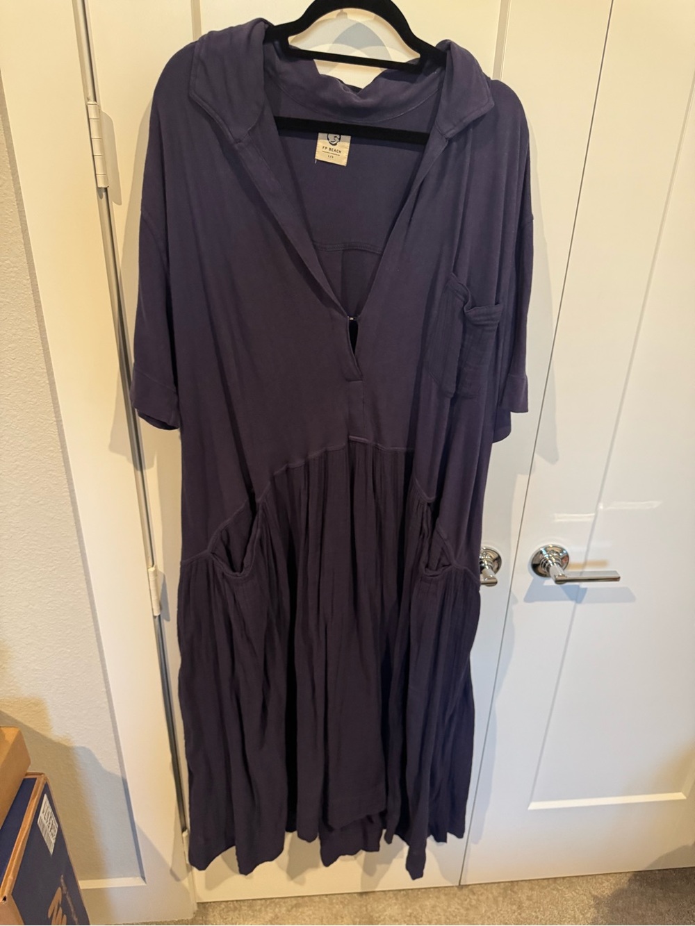 Free People Maxi Hooded Dress in Deep Purple